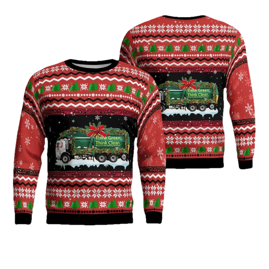 Waste Management Christmas AOP Sweater ? Usalast