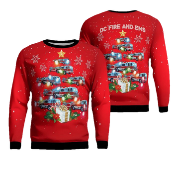 Washington DC Fire And EMS Christmas AOP Sweater ? Usalast