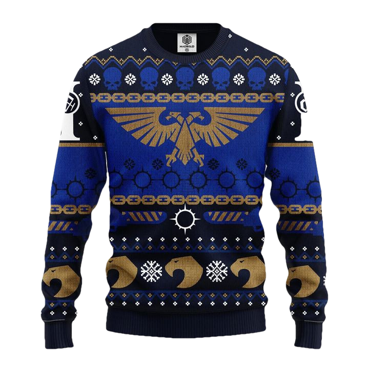 Warhammer 40K Blue Dark Ugly Christmas Sweater Amazing Gift Idea Thanksgiving Gift ? Usalast