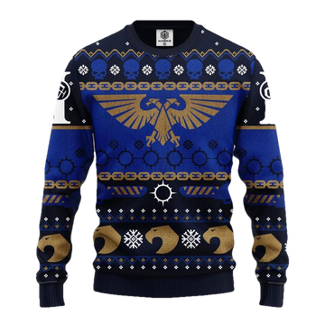 Warhammer 40K Blue Dark Ugly Christmas Sweater Amazing Gift Idea Thanksgiving Gift ? Usalast