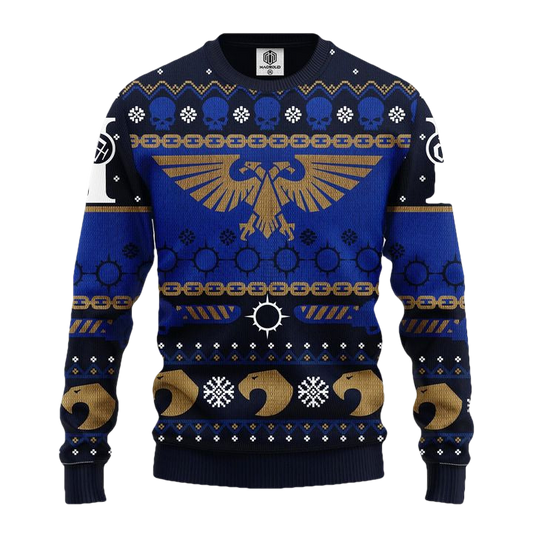 Warhammer 40K Blue Dark Ugly Christmas Sweater Amazing Gift Idea Thanksgiving Gift ? Usalast