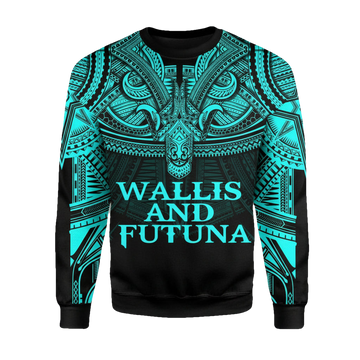 Wallis Futuna Blue Sweater Polynesian A15 ? Usalast