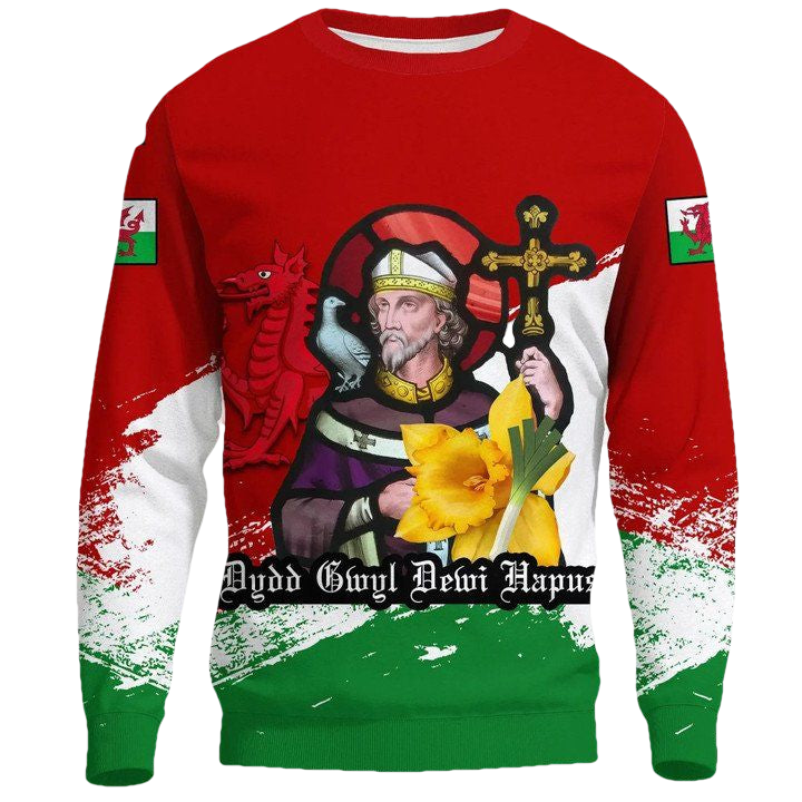 Wales Sweater ? Happy St Davids Day A24 ? Usalast