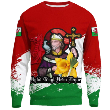 Wales Sweater ? Happy St Davids Day A24 ? Usalast