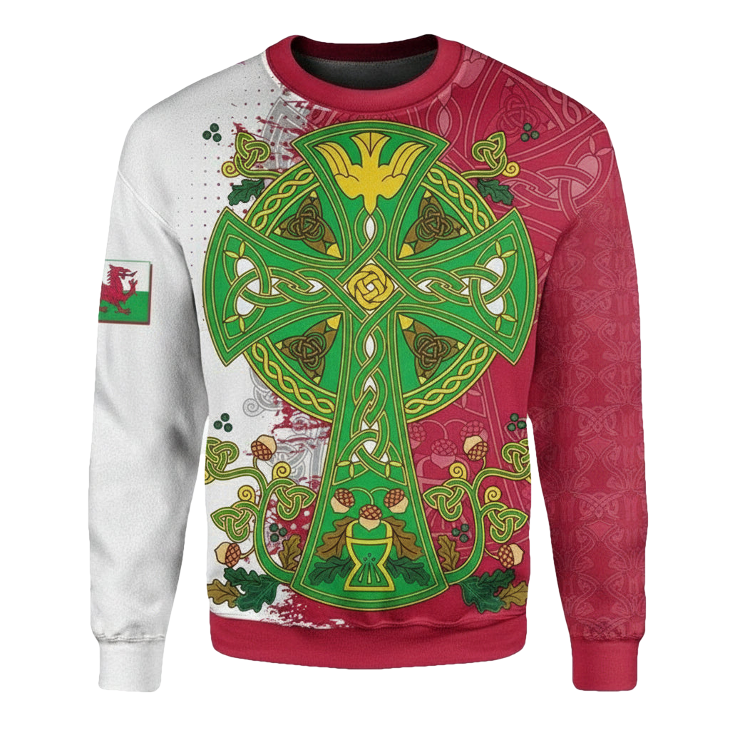Wales Celtic Sweater ? Wales Celtic Cross ? Bn23 ? Usalast