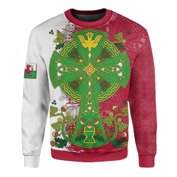 Wales Celtic Sweater ? Wales Celtic Cross ? Bn23 ? Usalast