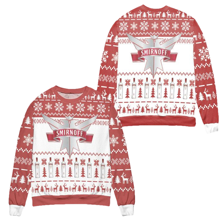 Vodka Smirnoff Red Label Logo Ugly Christmas Sweater ? Usalast