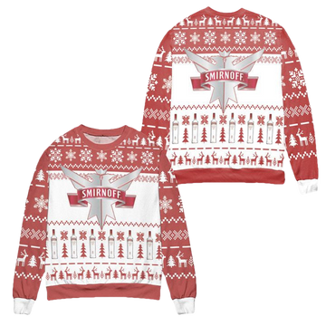 Vodka Smirnoff Red Label Logo Ugly Christmas Sweater ? Usalast
