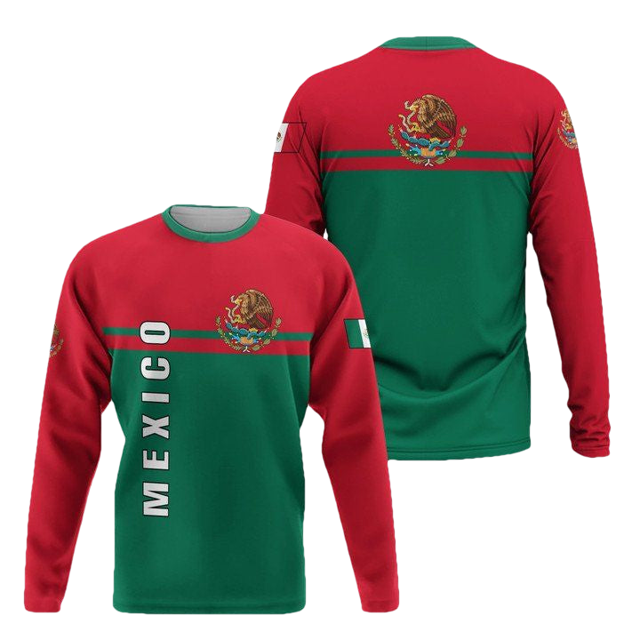 Viticstore Mexico Coat Of Arms Red Green Shade 3D ? All Over Printed Xxl Sweater For Mexican ? Usalast