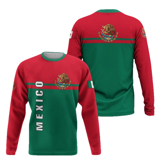 Viticstore Mexico Coat Of Arms Red Green Shade 3D ? All Over Printed Xxl Sweater For Mexican ? Usalast
