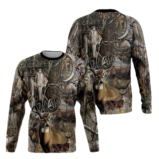 Viticstore Hunting In The Wood 3D Grey Shade All Over Printed 2Xl Sweater ? Usalast
