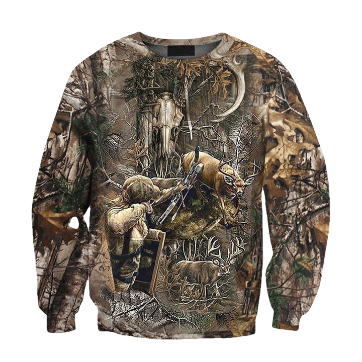 Viticstore Bow Hunting 3D Brown Shade All Over Printed 2Xl Sweater ? Usalast