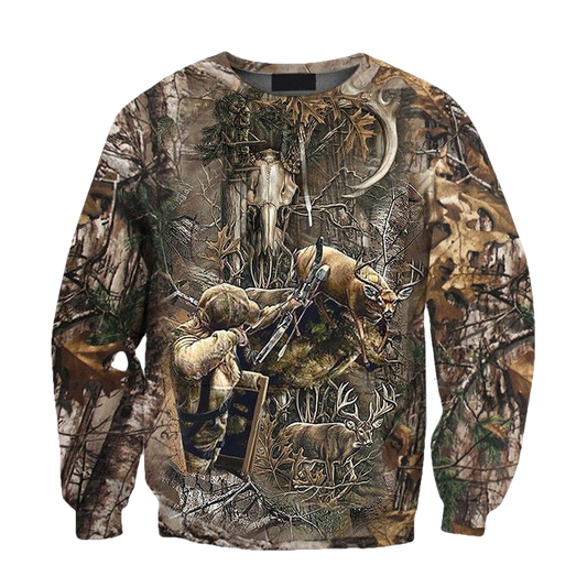 Viticstore Bow Hunting 3D Brown Shade All Over Printed 2Xl Sweater ? Usalast