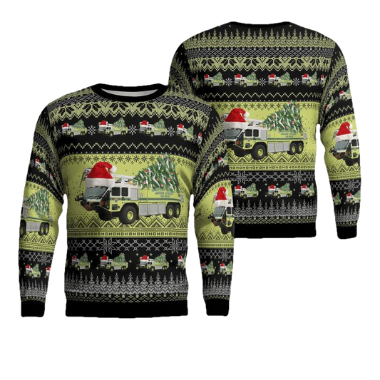 Virginia Metropolitan Washington Airports Authority Fire and Rescue Department Christmas Sweater 3D ? Usalast