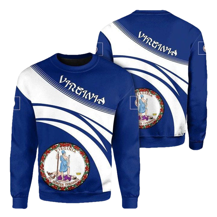 Virginia Coat Of Arms Sweater Cricket Style J5W ? Usalast