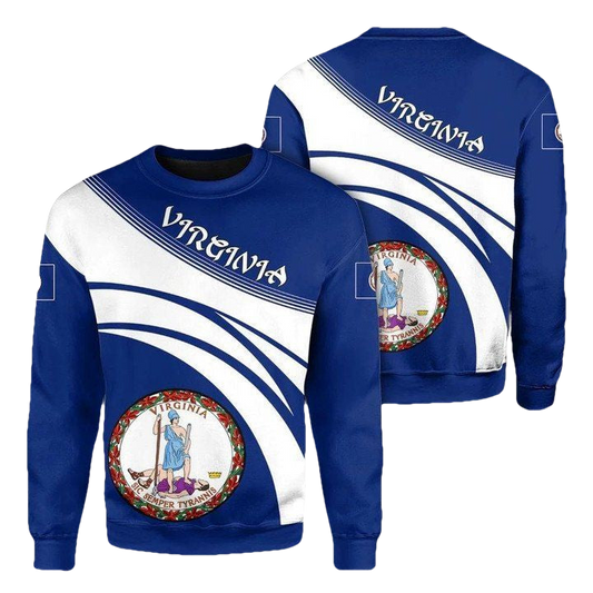 Virginia Coat Of Arms Sweater Cricket Style J5W ? Usalast