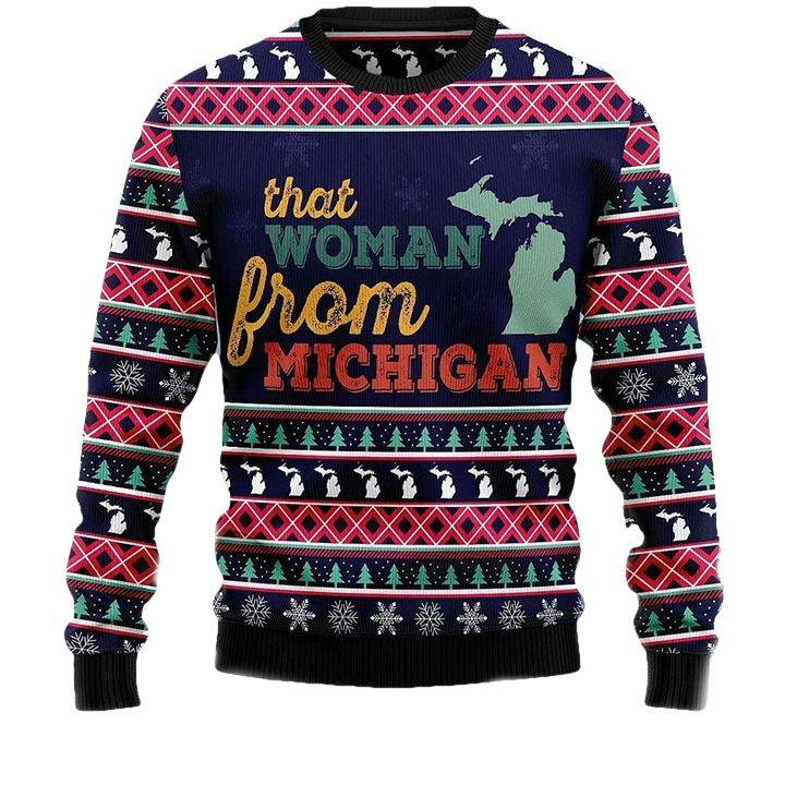 Vintage That From Michiggann Funny Quotes 3d Ugly Christmas Sweater ? Usalast