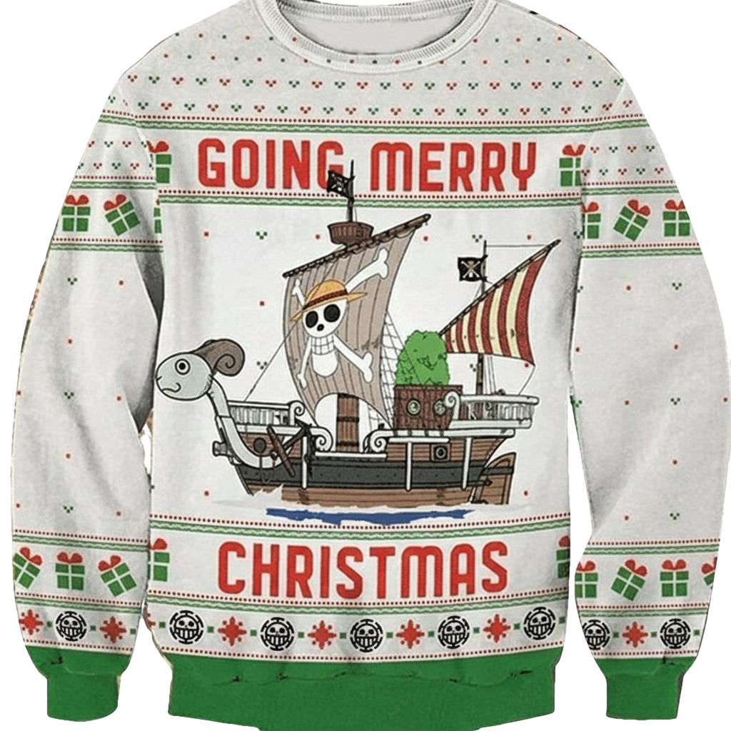 Vintage Going Merry Straww Hatt Funny Onnepiecee 3d Ugly Christmas Sweater ? Usalast