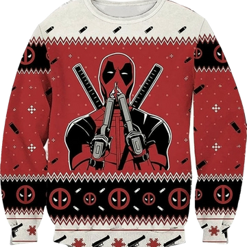Vintage Funny Deadpooll Funny Hero 3d Ugly Christmas Sweater ? Usalast