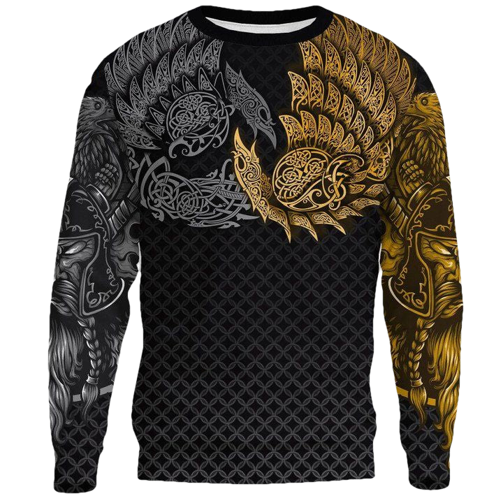 Vikings Sweater Ravens Of Midgard Gold A7 ? Usalast