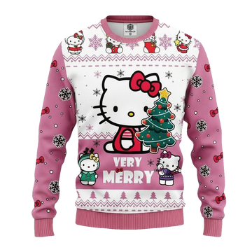 Very Merry Disney Hello Kitty 3d Ugly Christmas Sweater ? Usalast
