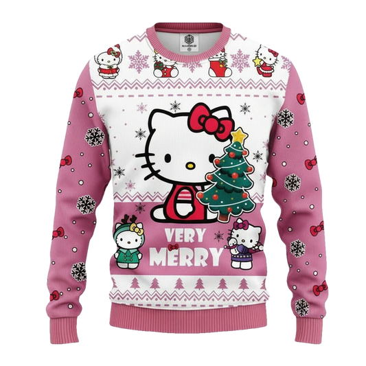Very Merry Disney Hello Kitty 3d Ugly Christmas Sweater ? Usalast