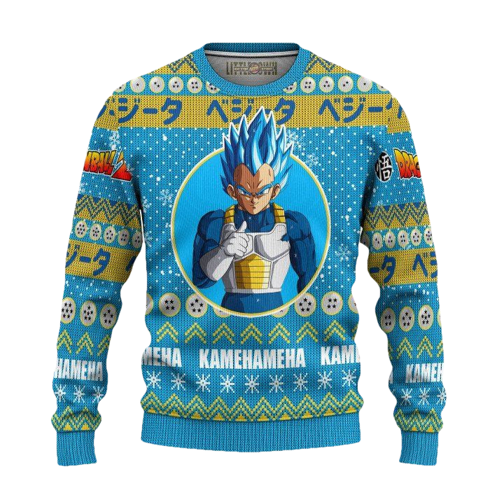 Vegeta Ugly Christmas Sweater And 3D Hoodie Dragon Ball Z Xmas Gift ? Usalast