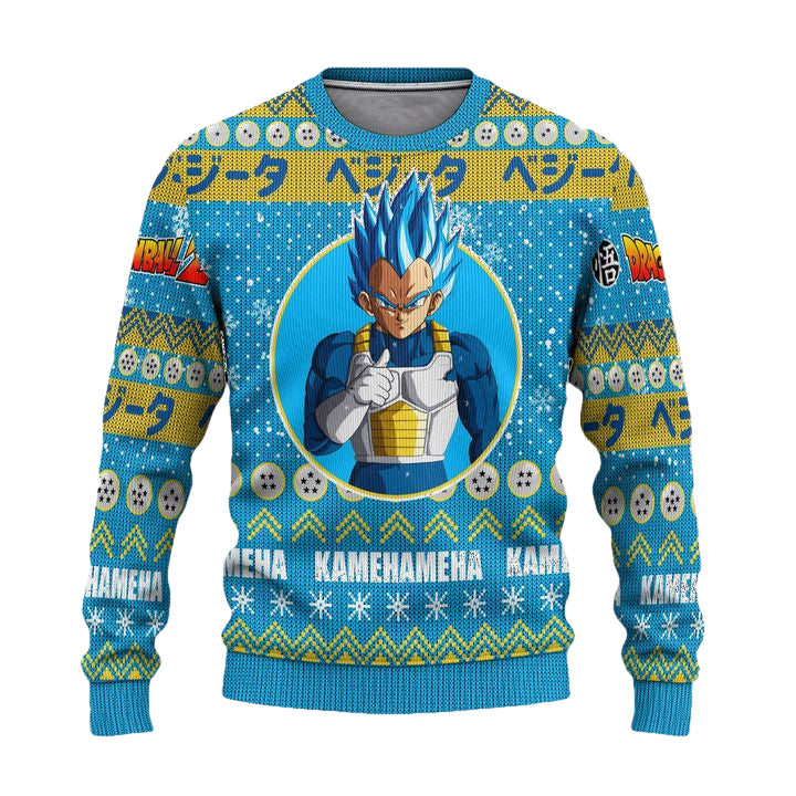 Vegeta Anime Ugly Christmas Sweater Dragon Ball Z Xmas Gift ? Usalast