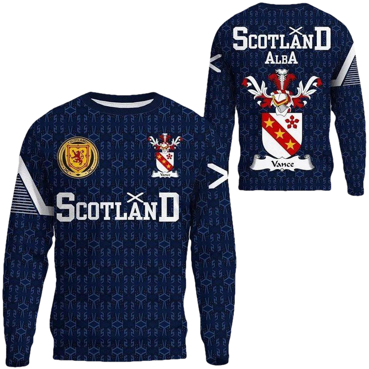 Vance Family Crest Sweater Scottish Home ? 1991 Style A7 ? Usalast