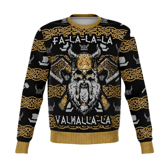 Valhalla Viking Fa La La La For Adults Gag 3d Ugly Christmas Sweater ? Usalast
