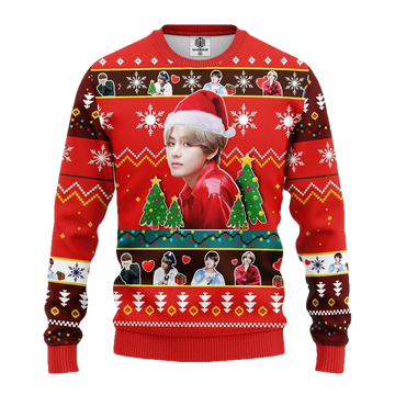 V Bts Ugly Christmas Sweater Red Amazing Gift Idea Thanksgiving Gift ? Usalast