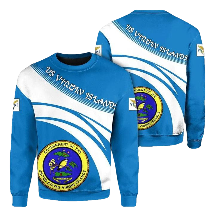 Us Virgin Islands Coat Of Arms Sweater Cricket Style J5W ? Usalast