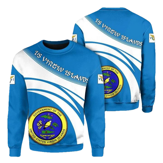 Us Virgin Islands Coat Of Arms Sweater Cricket Style J5W ? Usalast