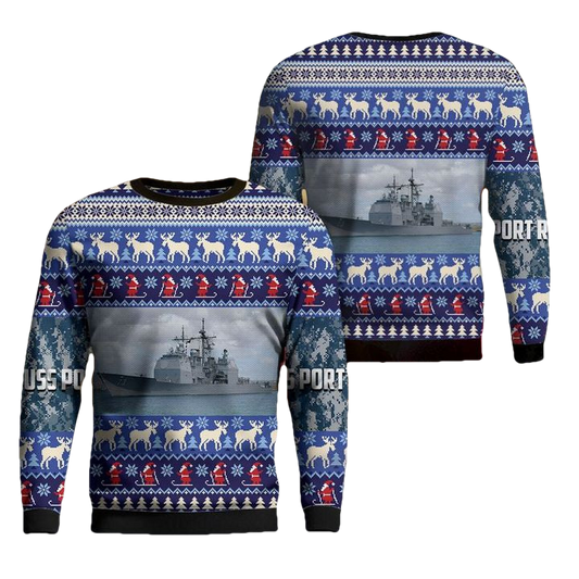 US Navy USS Port Royal Christmas Sweater 3D ? Usalast
