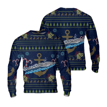 US Navy USS Carl Vinson Christmas AOP Sweater ? Usalast