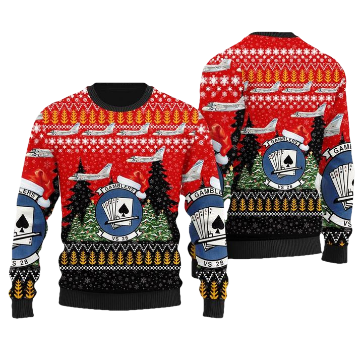 US Navy Lockheed S-3 Viking Of VS-28 Christmas Sweater 3D ? Usalast