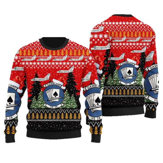 US Navy Lockheed S-3 Viking Of VS-28 Christmas Sweater 3D ? Usalast