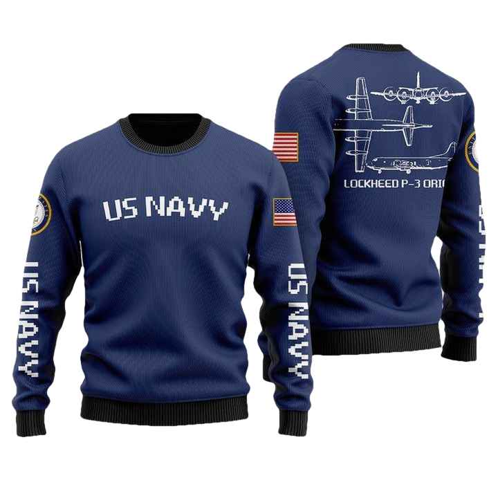US Navy Lockheed P-3 Orion Christmas Sweater 3D ? Usalast