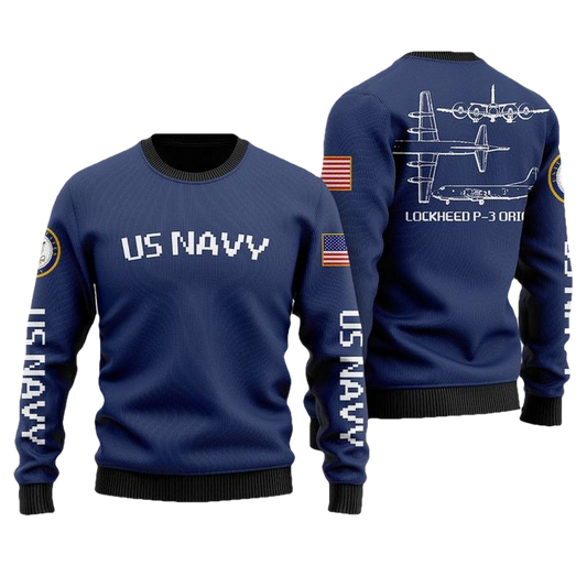 US Navy Lockheed P-3 Orion Christmas Sweater 3D ? Usalast