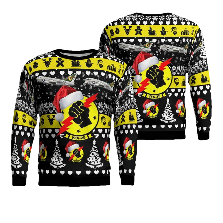 US Navy A7E Corsair II Of VA-25 Christmas Sweater 3D ? Usalast