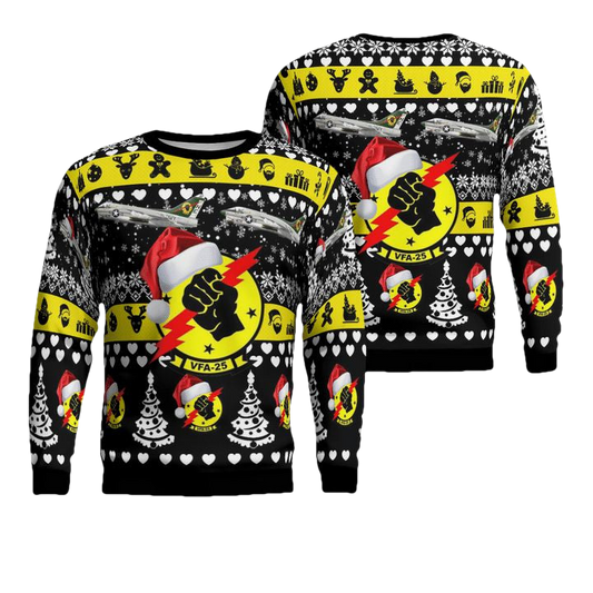 US Navy A7E Corsair II Of VA-25 Christmas Sweater 3D ? Usalast