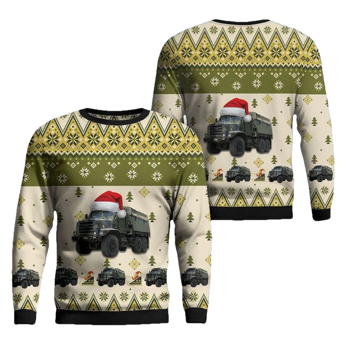 US Marine Corps Medium Tactical Vehicle Replacement MTVR Christmas Sweater 3D ? Usalast