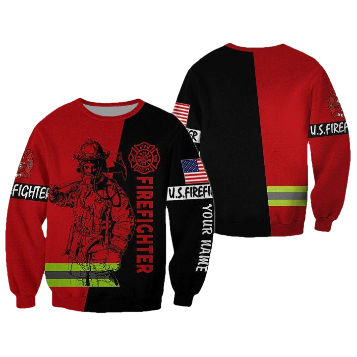Us Firefighter Personalized Name 3D Sweater ? Usalast