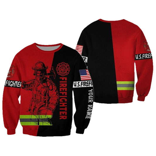 Us Firefighter Personalized Name 3D Sweater ? Usalast