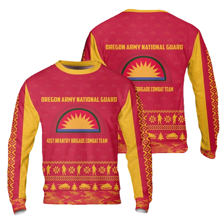 US Army Oregon Army National Guard 41st Infantry Brigade Combat Team Christmas Sweater 3D ? Usalast