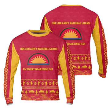 US Army Oregon Army National Guard 41st Infantry Brigade Combat Team Christmas Sweater 3D ? Usalast