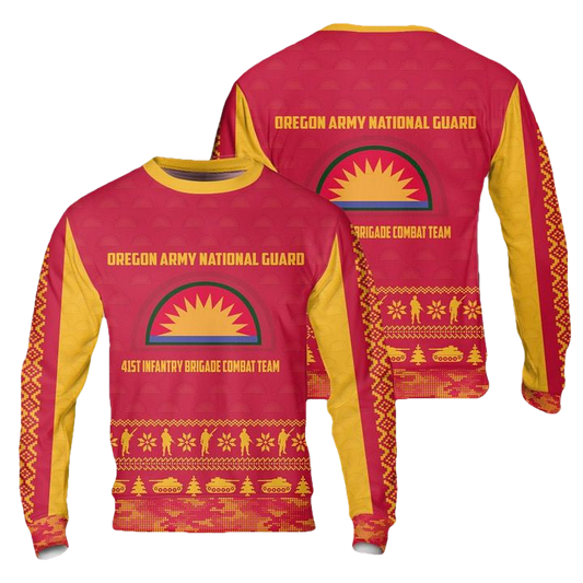 US Army Oregon Army National Guard 41st Infantry Brigade Combat Team Christmas Sweater 3D ? Usalast