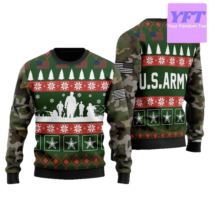 Us Army Military American Army Family Soldier Dad X Mas 3d Ugly Christmas Sweater ? Usalast
