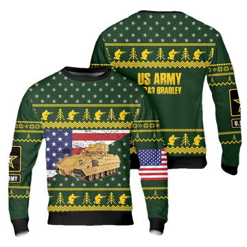 US Army M2A3 Bradley Christmas Sweater 3D ? AW31 ? Usalast