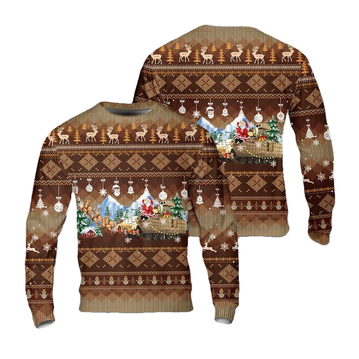 US Army M2A3 Bradley Christmas AOP Sweater ? Usalast
